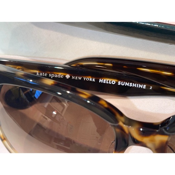 Kate Spade Arlynn Tortoise Cat Eye Sunglasses WR9HA 52-17-140 Case and cloth main image 13
